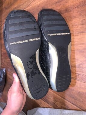 Rare Adidas X Porsche Design Black Leather Low Top Lace Up Sneakers Size 8